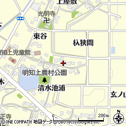 愛知県みよし市明知町杁狭間周辺の地図