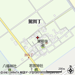 滋賀県蒲生郡竜王町駕輿丁107周辺の地図