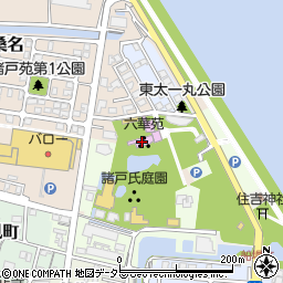 六華苑（旧諸戸清六邸）周辺の地図