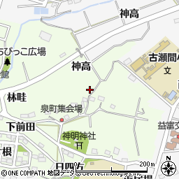 愛知県豊田市泉町神高周辺の地図