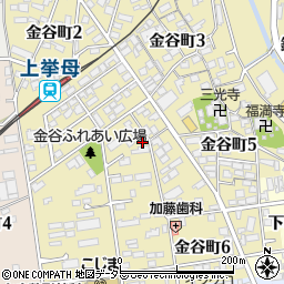 愛知県豊田市金谷町周辺の地図