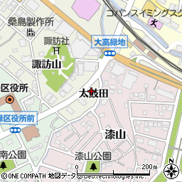 愛知県名古屋市緑区鳴海町太鼓田周辺の地図