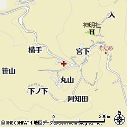 愛知県豊田市坂上町横手周辺の地図
