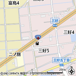 愛知県弥富市三好町二ノ割周辺の地図