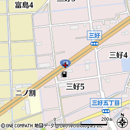 愛知県弥富市三好町（二ノ割）周辺の地図