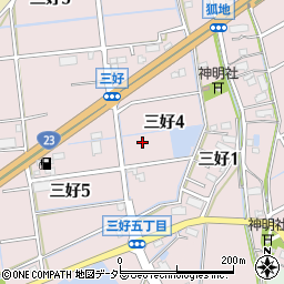 愛知県弥富市三好4丁目周辺の地図