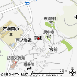 愛知県豊田市志賀町前田周辺の地図