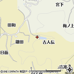 愛知県豊田市坂上町古人伝周辺の地図