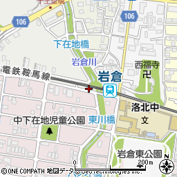 叡山電車 岩倉駐車場周辺の地図