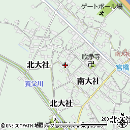 三重県東員町（員弁郡）南大社周辺の地図