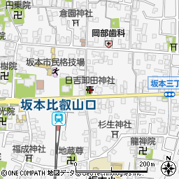 日吉卸田神社周辺の地図
