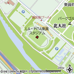 ＬＡ・ＰＩＴＡ東員スタジアム（東員町スポーツ公園陸上競技場）周辺の地図
