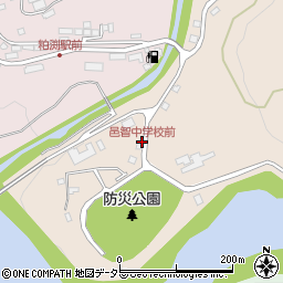 邑智中学校前周辺の地図