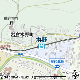 京都府京都市左京区岩倉木野町周辺の地図