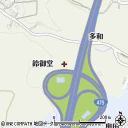 愛知県豊田市古瀬間町鈴御堂周辺の地図