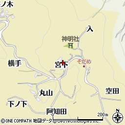 愛知県豊田市坂上町宮下周辺の地図