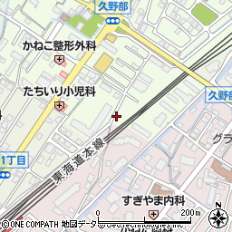 滋賀県野洲市久野部183周辺の地図