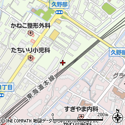 滋賀県野洲市久野部181周辺の地図