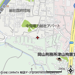 岡山県津山市総社448-1周辺の地図