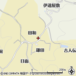 愛知県豊田市坂上町田和周辺の地図