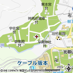日吉大社周辺の地図