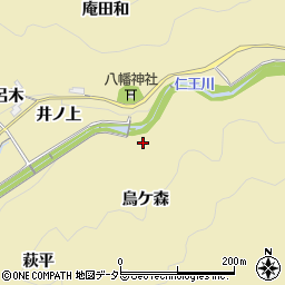 愛知県豊田市坂上町烏ケ森周辺の地図