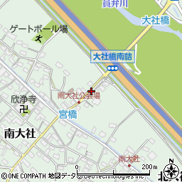 三重県員弁郡東員町南大社1533-3周辺の地図