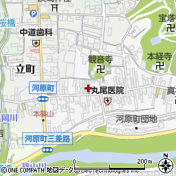 篠山河原郵便局周辺の地図