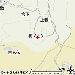 愛知県豊田市石楠町梅ノ上ケ周辺の地図