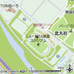 ＬＡ・ＰＩＴＡ東員スタジアム周辺の地図