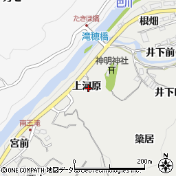 愛知県豊田市王滝町上河原周辺の地図