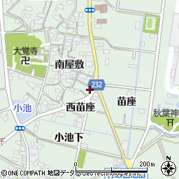 愛知県みよし市打越町西苗座周辺の地図