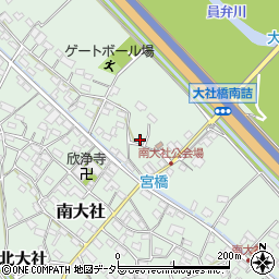 三重県員弁郡東員町南大社1498周辺の地図