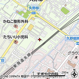 滋賀県野洲市久野部178周辺の地図