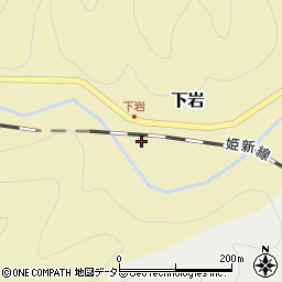 岡山県真庭市下岩周辺の地図