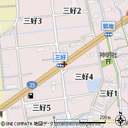 愛知県弥富市三好町一ノ割周辺の地図