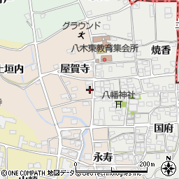京都府南丹市八木町屋賀屋賀寺周辺の地図