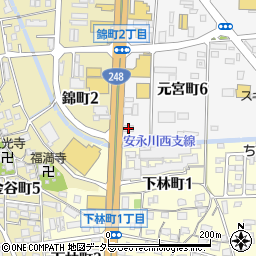 丸亀製麺２４８号豊田店周辺の地図