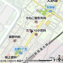 滋賀県野洲市久野部199-1周辺の地図