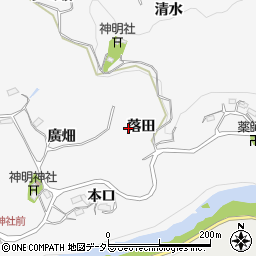 愛知県豊田市穂積町落田周辺の地図