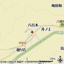 愛知県豊田市坂上町六呂木周辺の地図