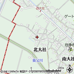 三重県員弁郡東員町南大社1174-1周辺の地図