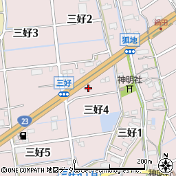 愛知県弥富市三好町周辺の地図