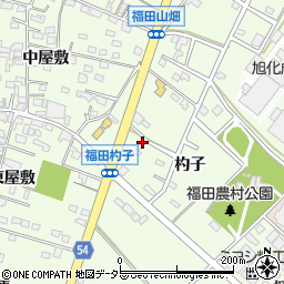 愛知県みよし市福田町（杓子）周辺の地図