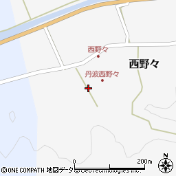 兵庫県丹波篠山市西野々154周辺の地図