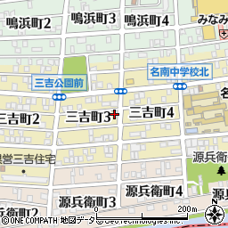 愛知県名古屋市南区三吉町周辺の地図