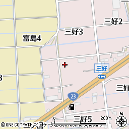 愛知県弥富市三好周辺の地図