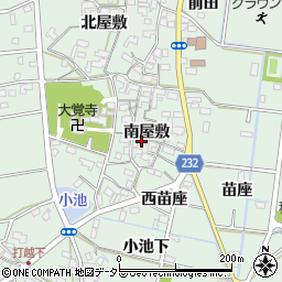 愛知県みよし市打越町（南屋敷）周辺の地図