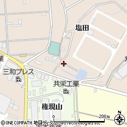 愛知県みよし市三好町塩田周辺の地図