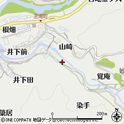 愛知県豊田市王滝町染手周辺の地図